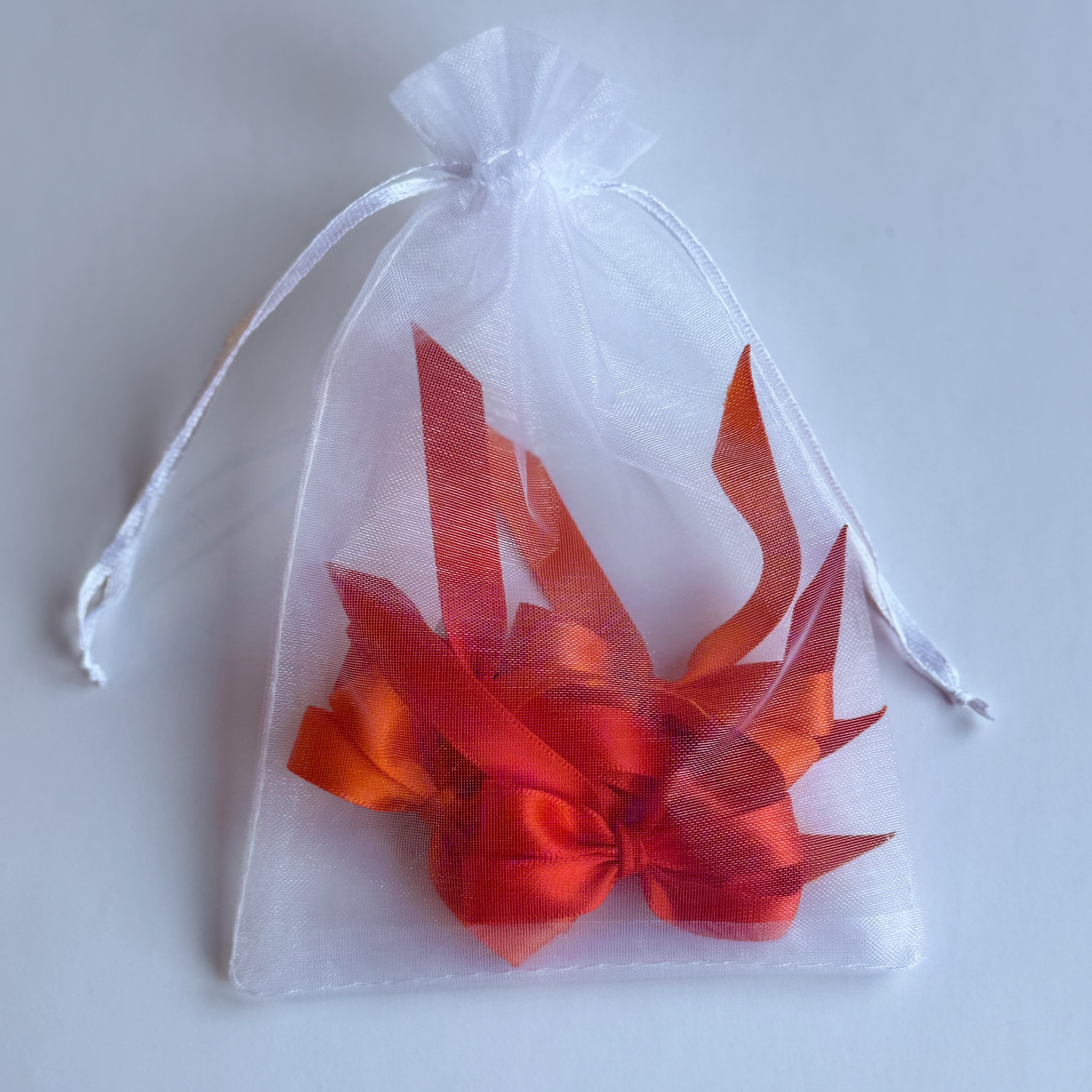 Orange mini hair bows