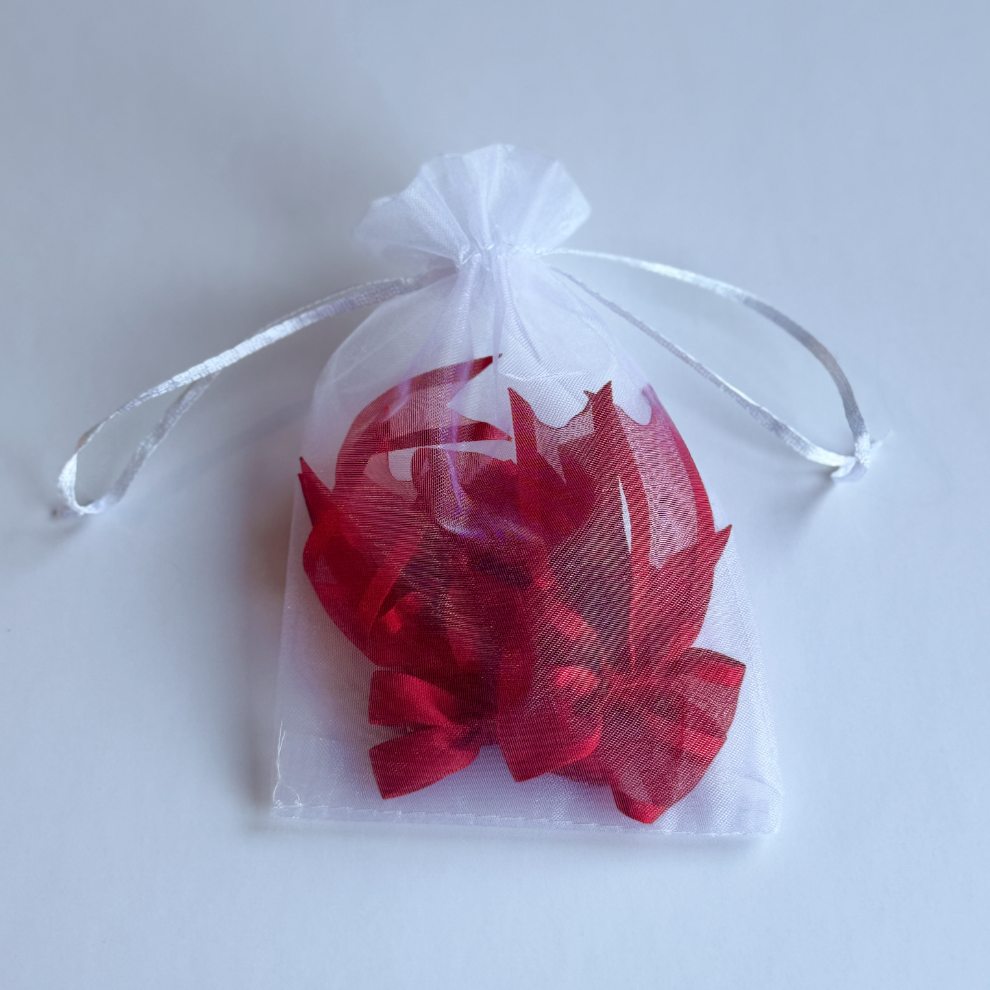 Red mini hair bows