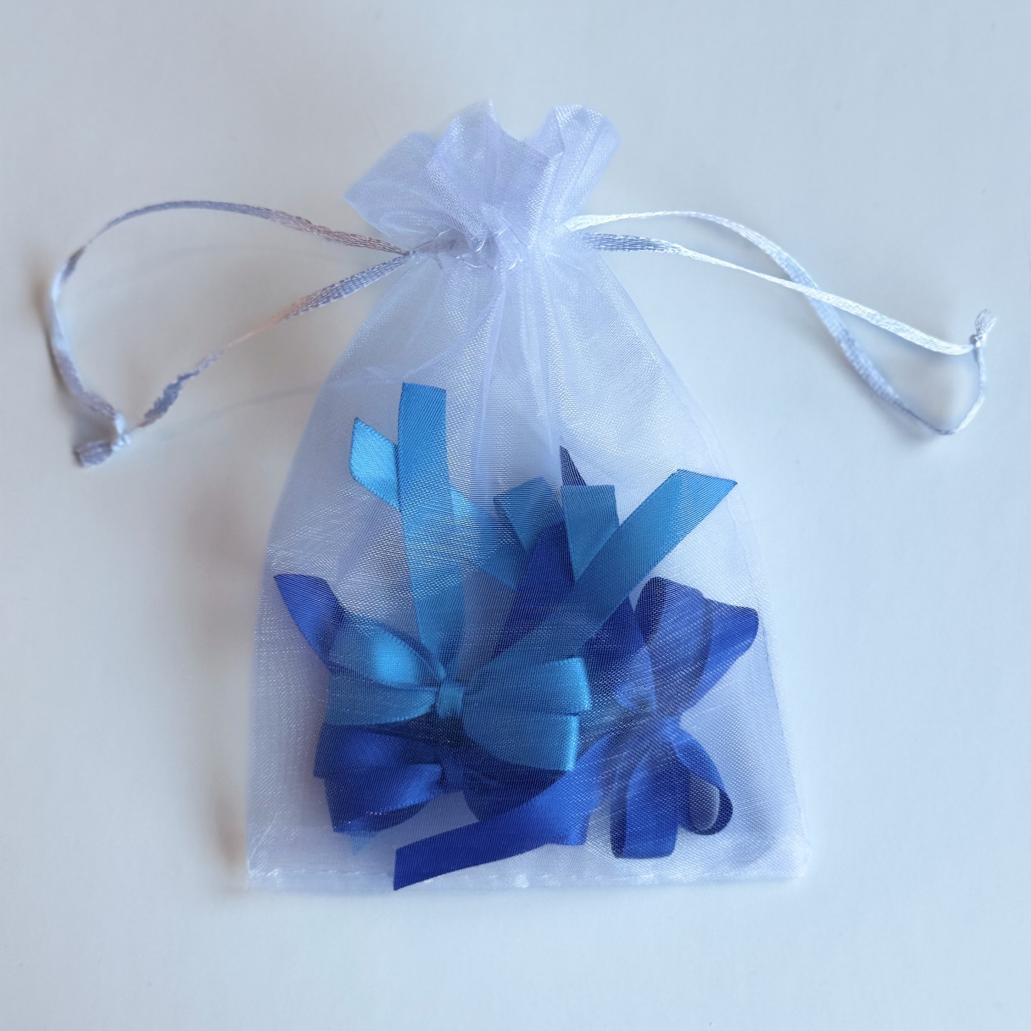 Blue mini hair bows