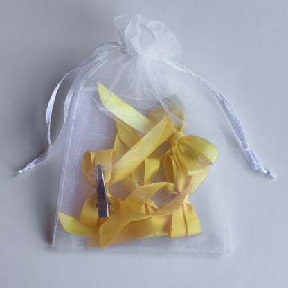 Yellow mini hair bows