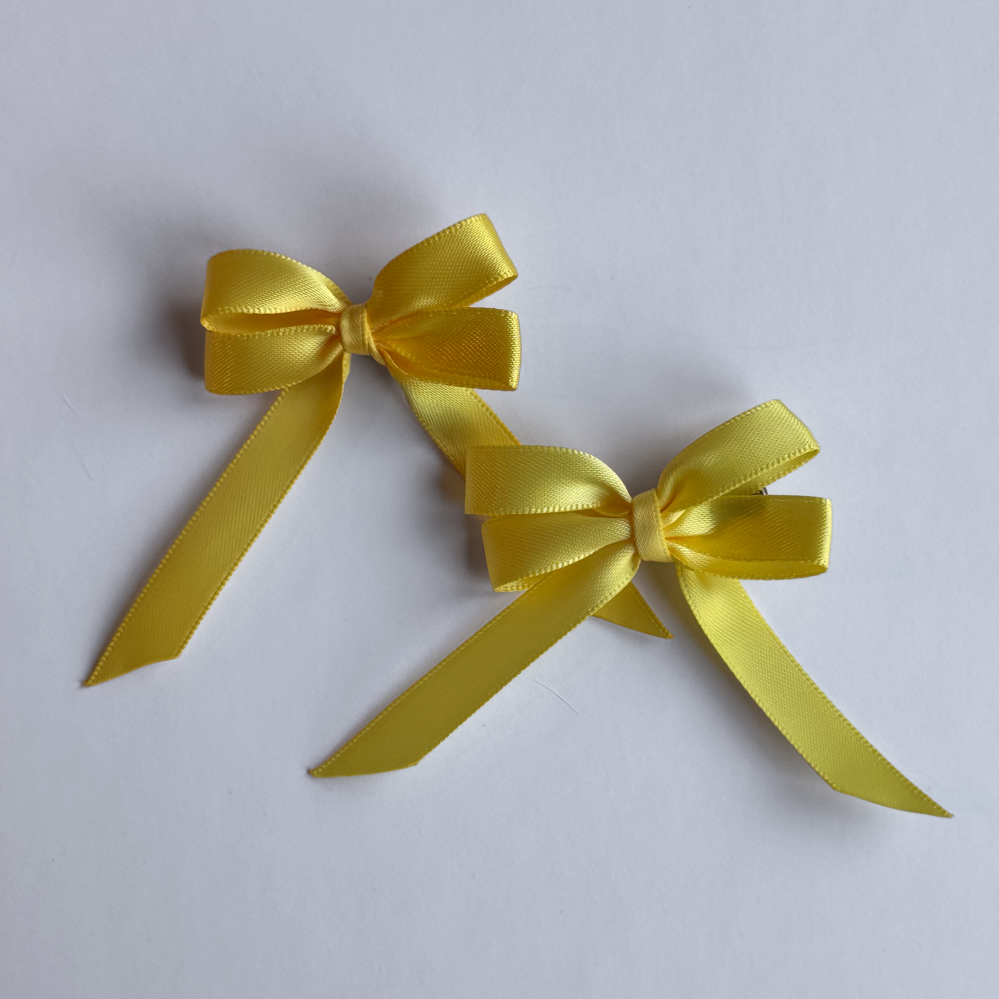 Yellow mini hair bows