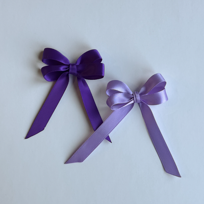 Purple mini hair bows