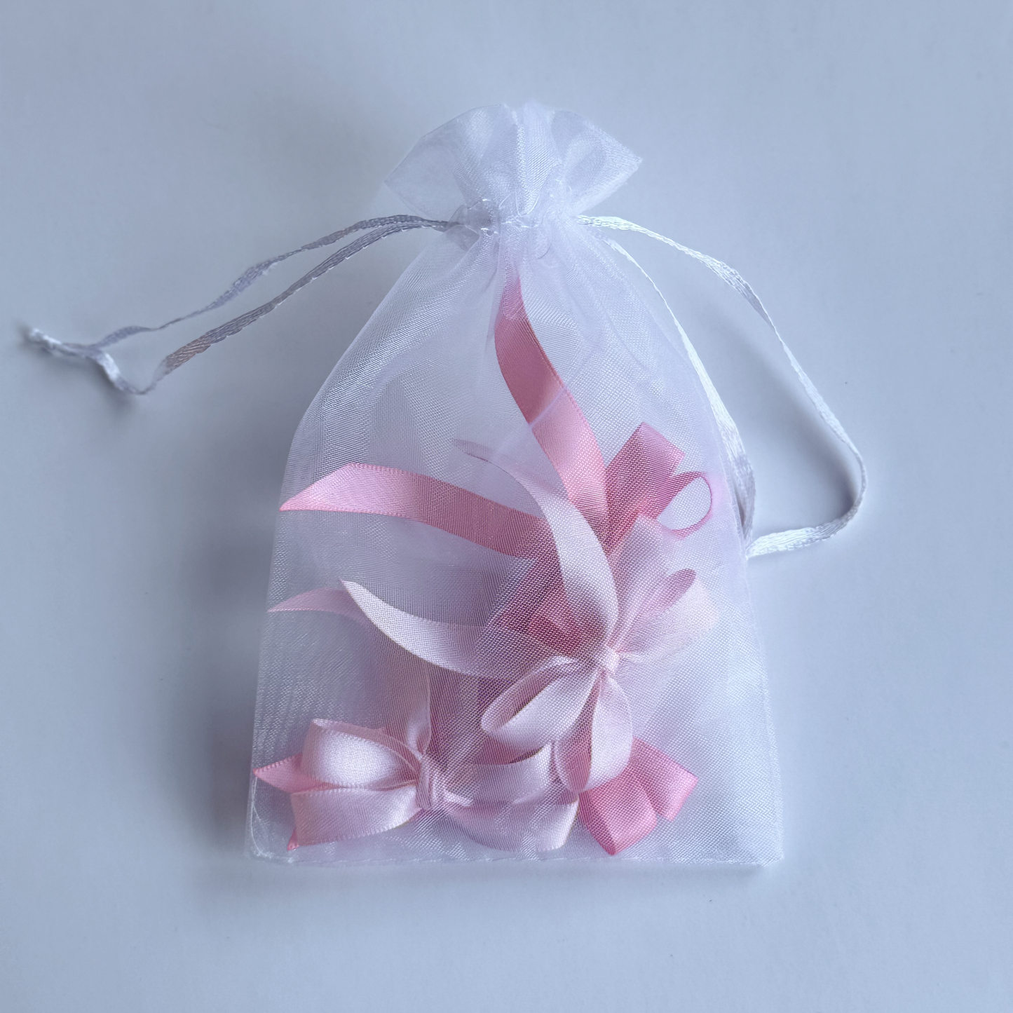 Pastel pink mini hair bows