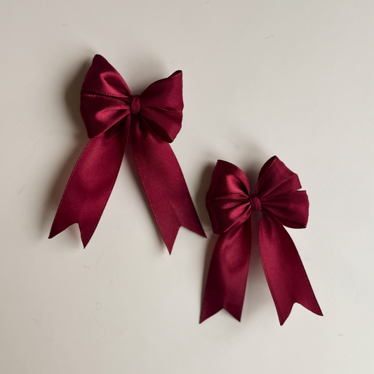 wine mini hair bows